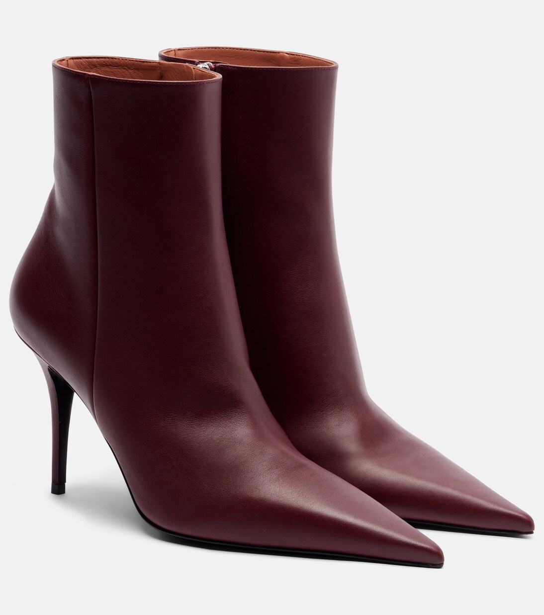 Barbara 90 leather ankle boots | Amina Muaddi