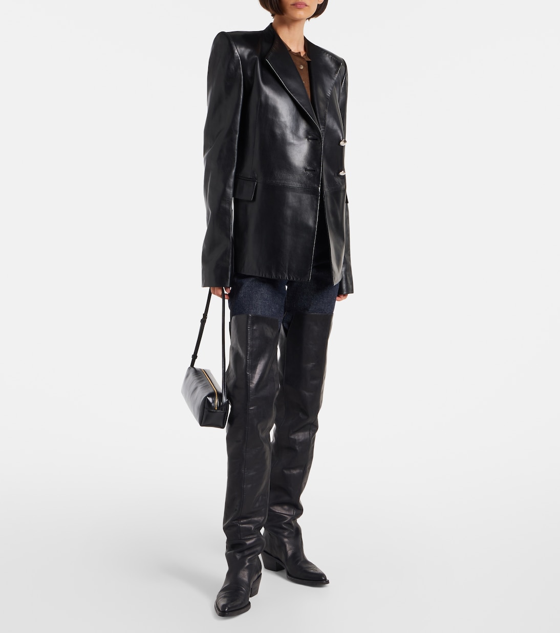 Clive 35 leather over-the-knee boots | Khaite