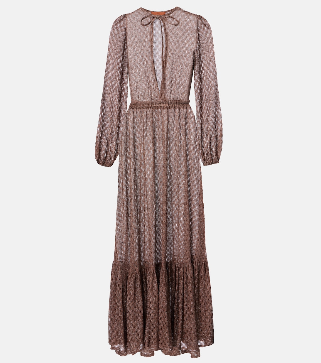 Open-knit lamé maxi dress | Missoni