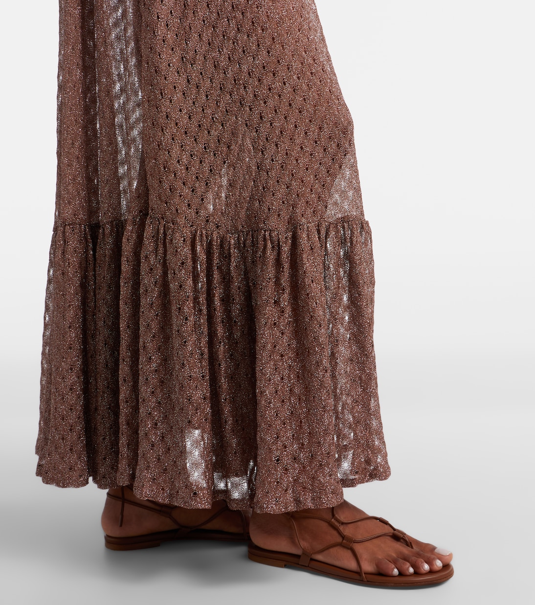 Open-knit lamé maxi dress | Missoni