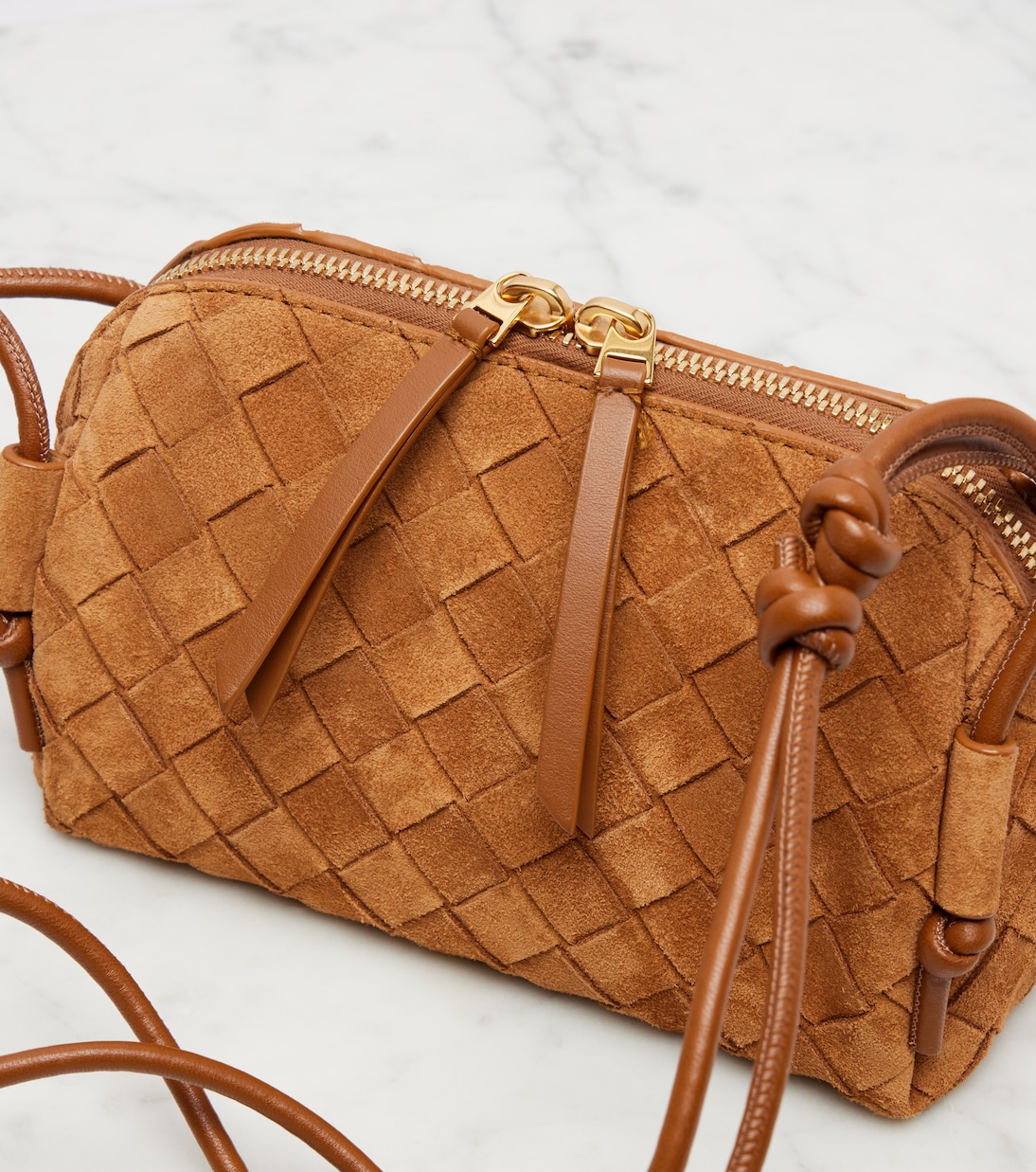 Schultertasche Concert aus Veloursleder | Bottega Veneta