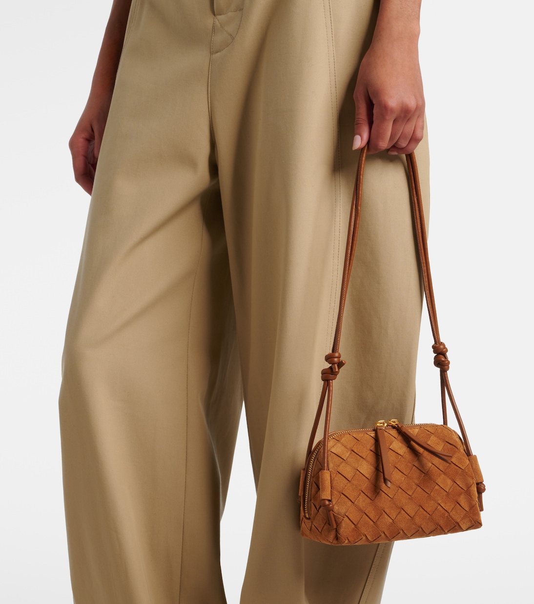 Schultertasche Concert aus Veloursleder | Bottega Veneta