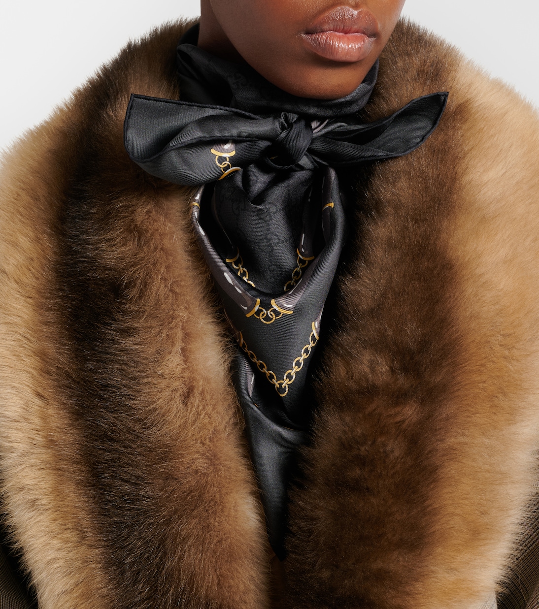 GG印花真丝斜纹布围巾 | Gucci