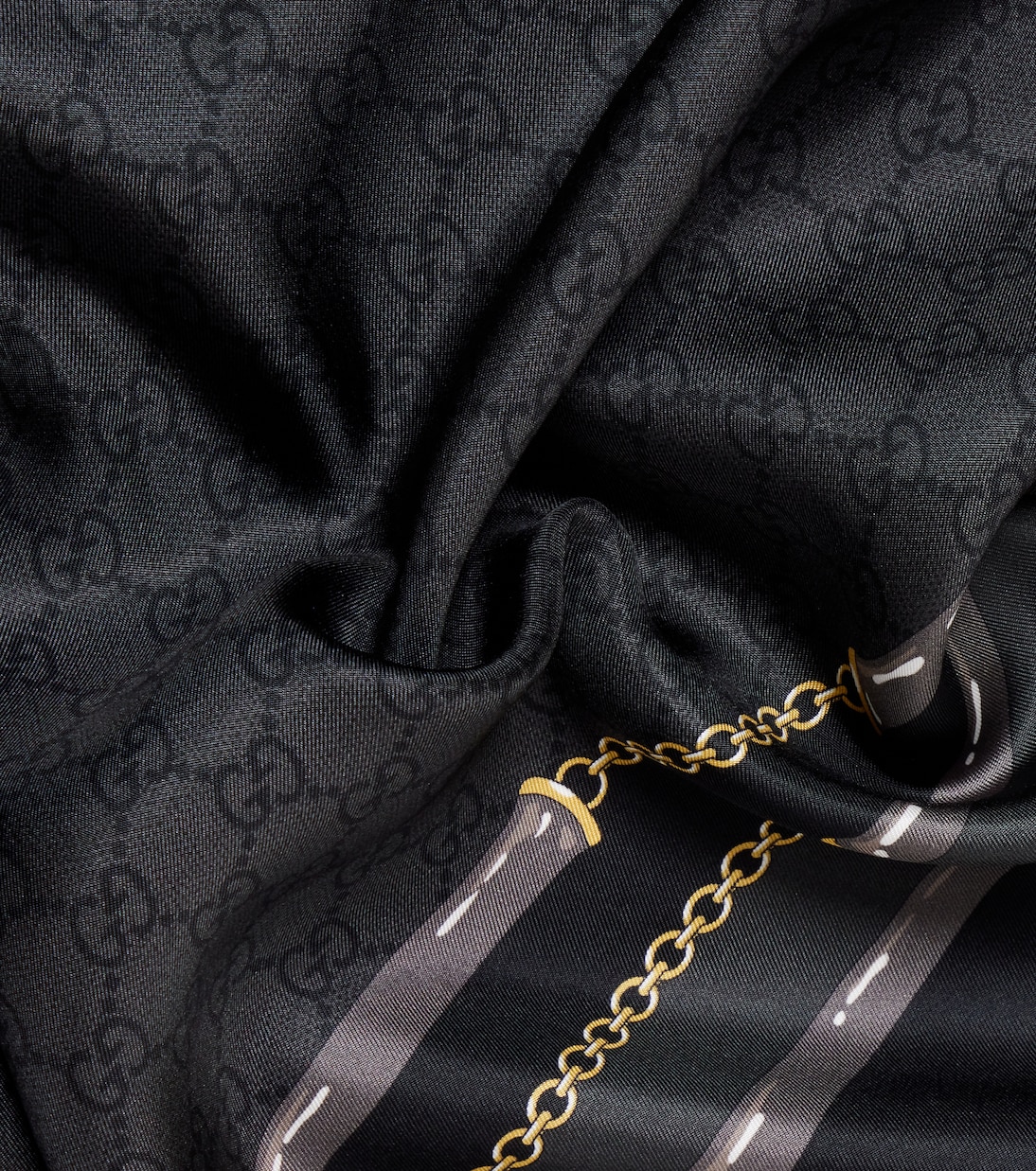 GG印花真丝斜纹布围巾 | Gucci