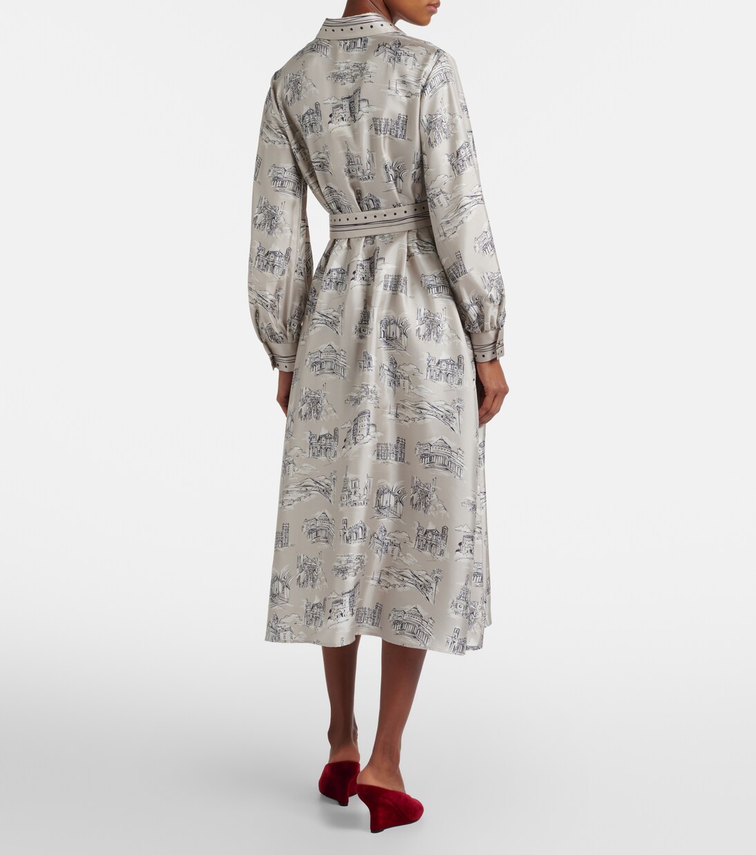 Carbone printed silk midi dress | Max Mara