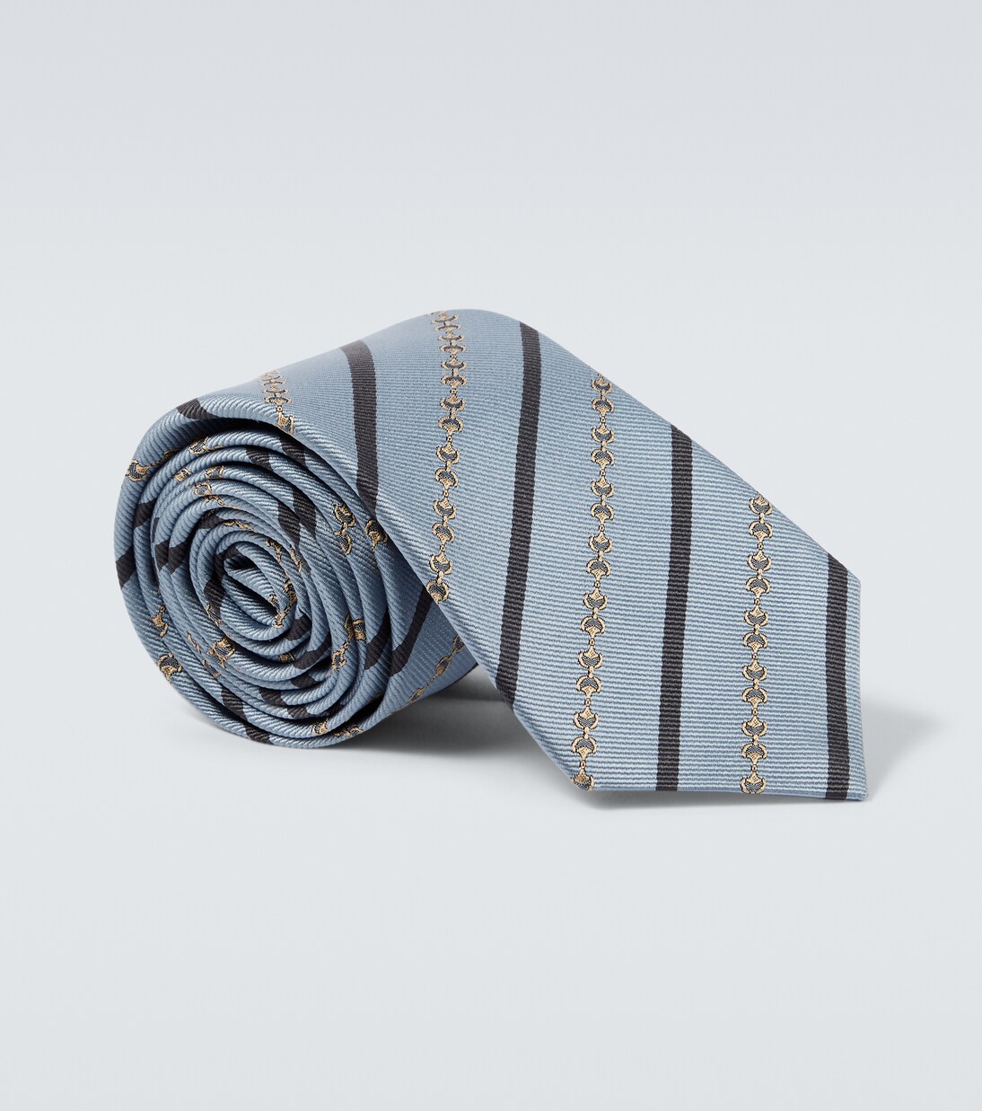 Horsebit silk jacquard tie | Gucci