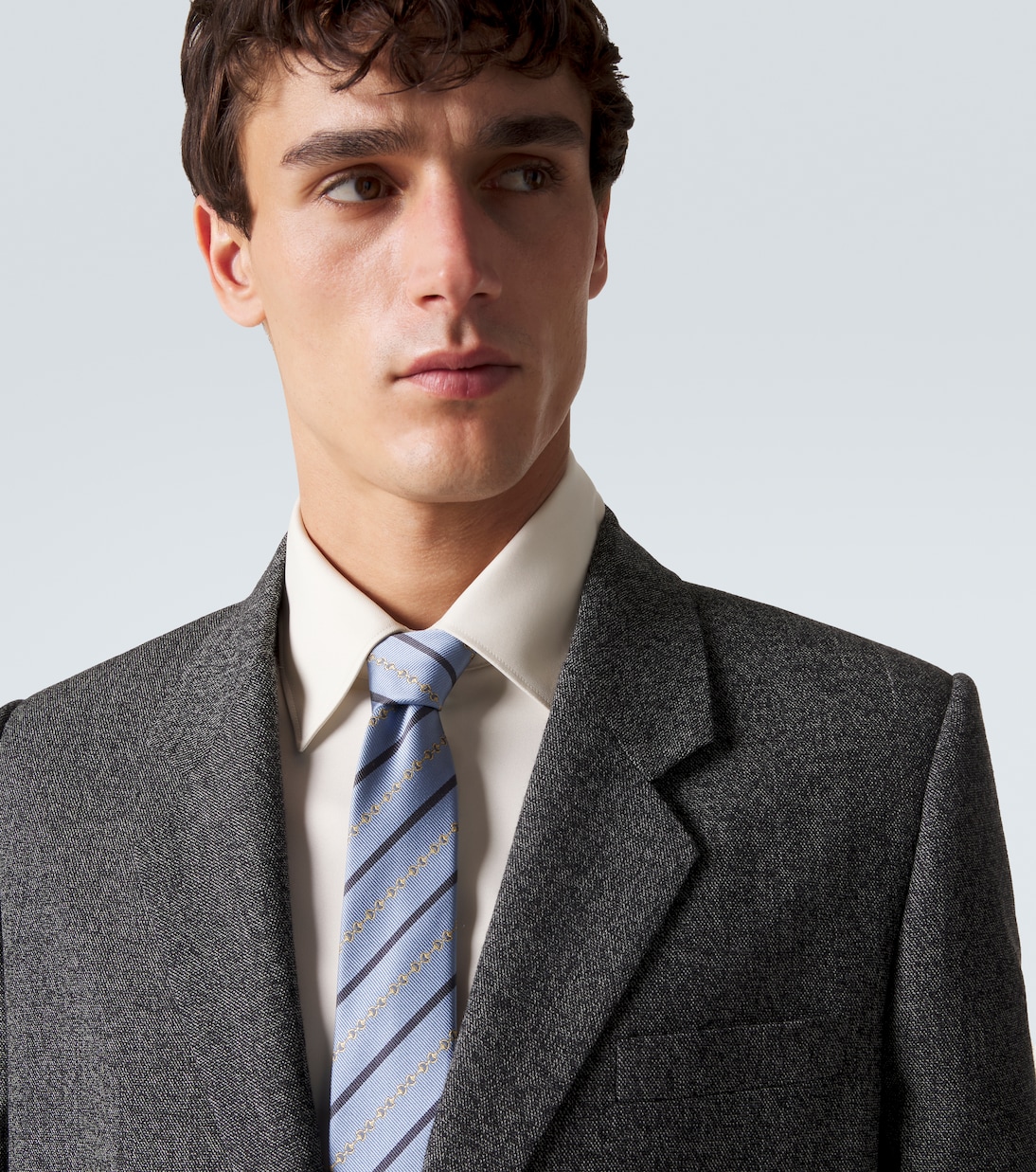 Horsebit silk jacquard tie | Gucci