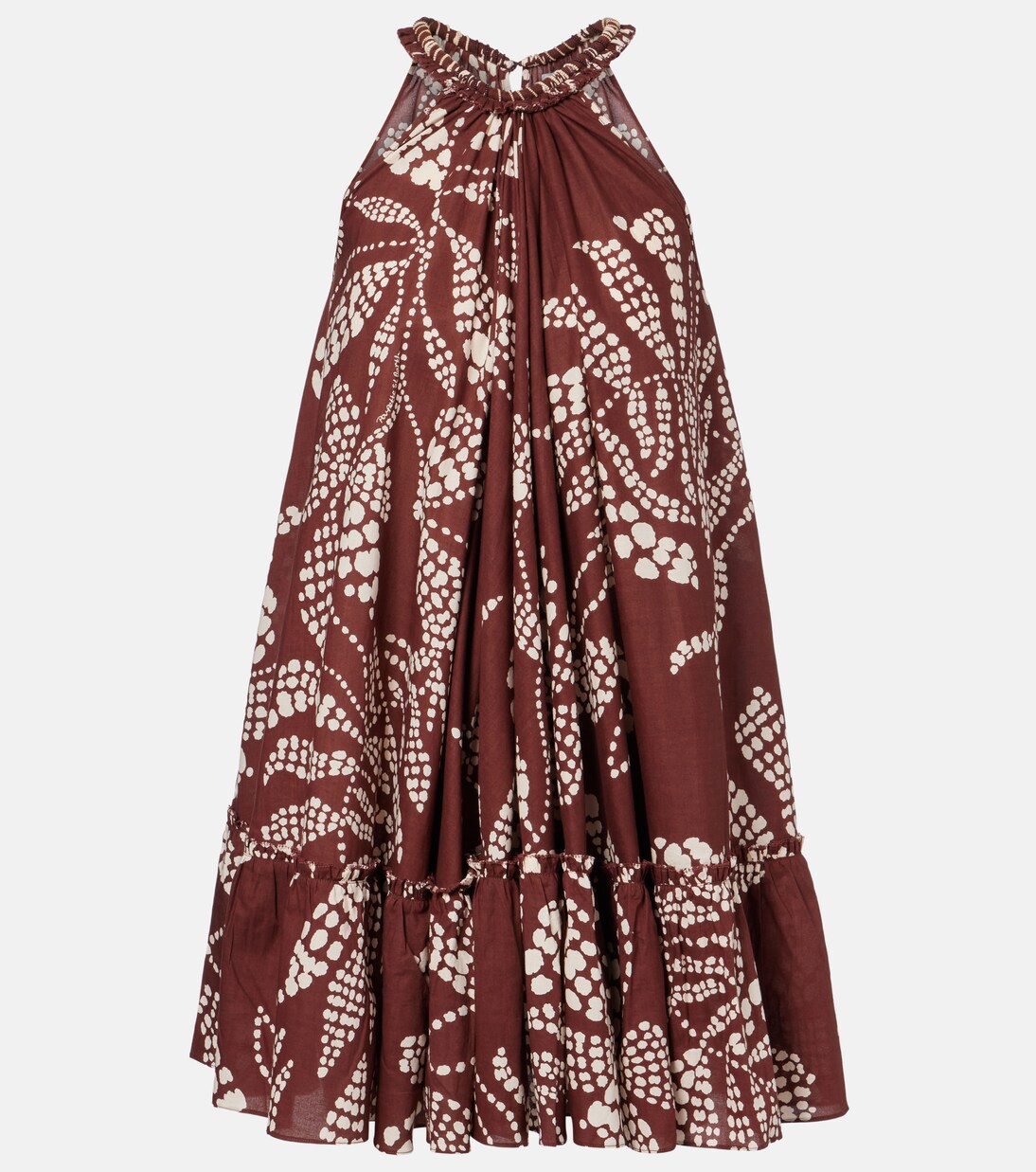 Vestido corto Cleo de algodón estampado | Poupette St Barth