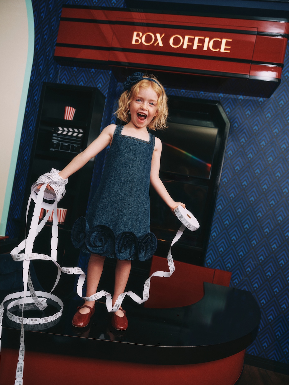 Robe en jean à fleurs | Self-Portrait Kids