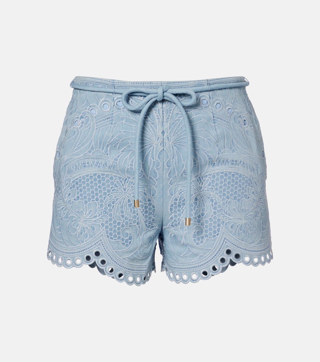 Daylight floral embroidered cotton shorts | Zimmermann