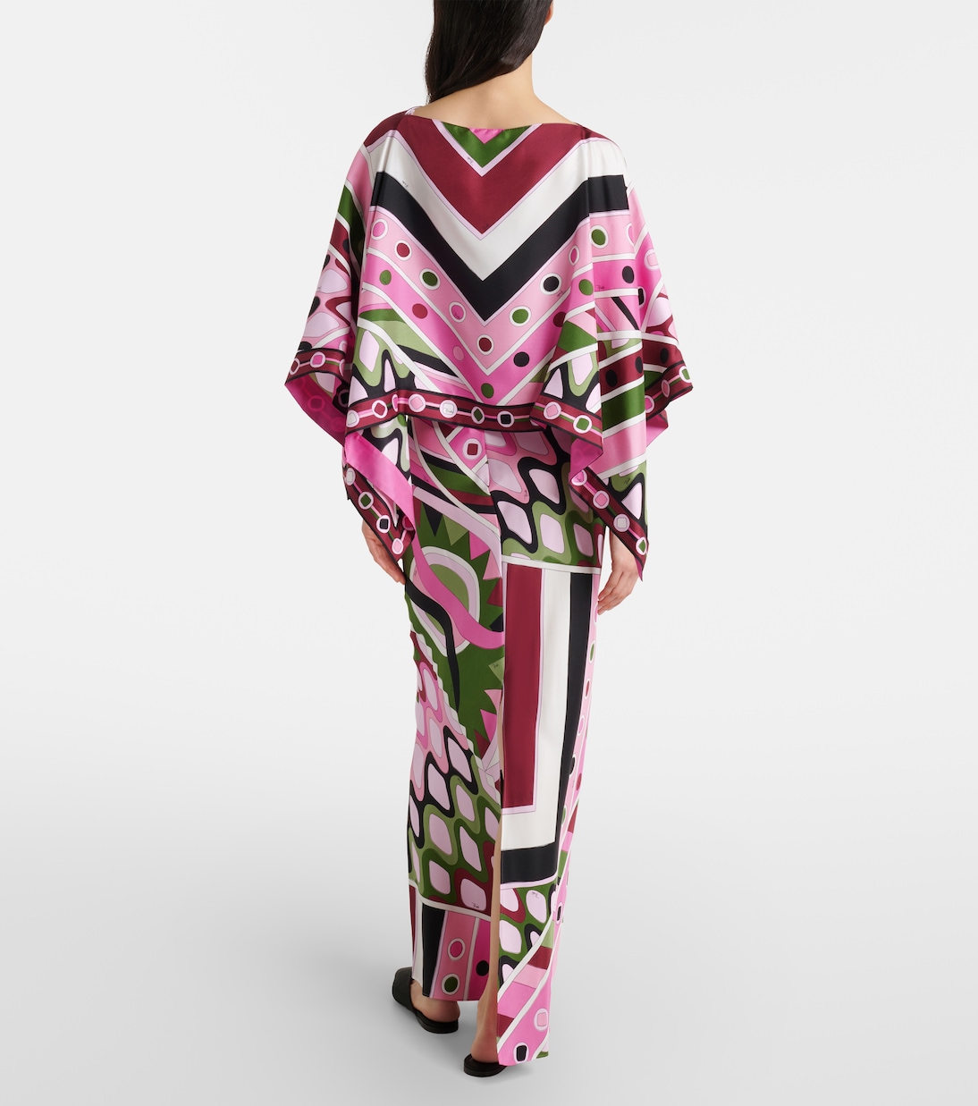 Printed layered silk satin maxi dress | Pucci