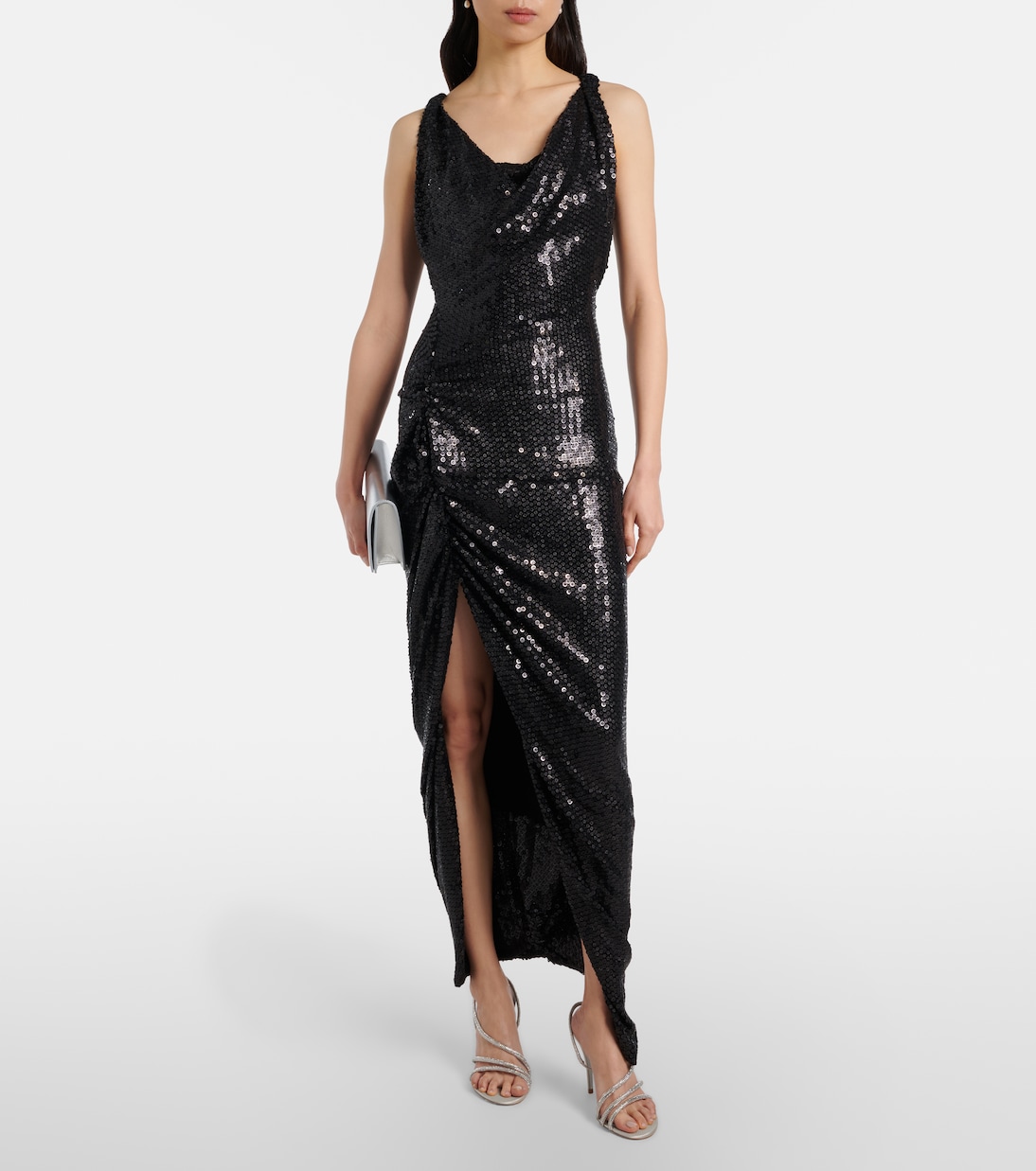 Crystal-embellished satin sandals | Rene Caovilla