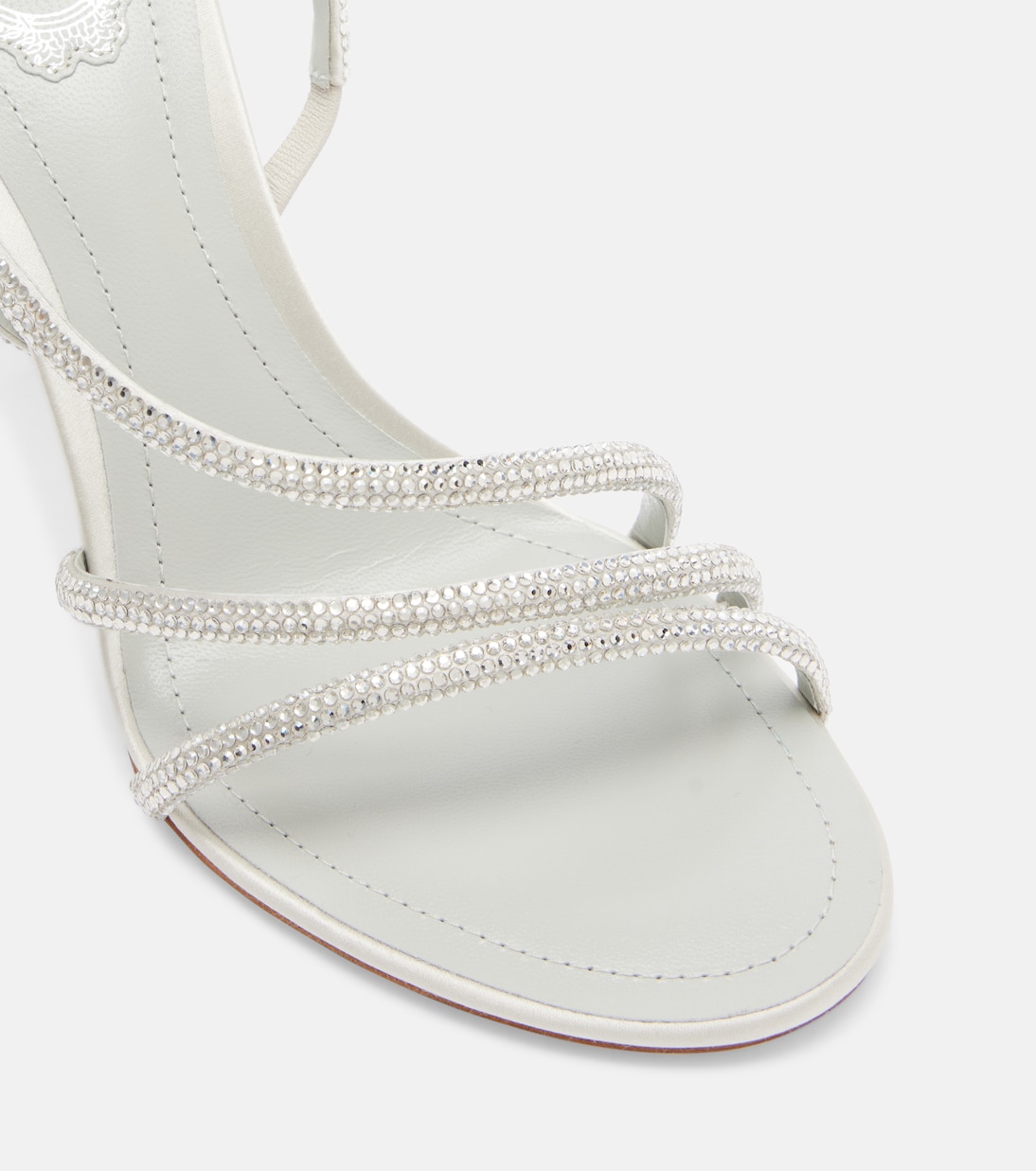 Crystal-embellished satin sandals | Rene Caovilla