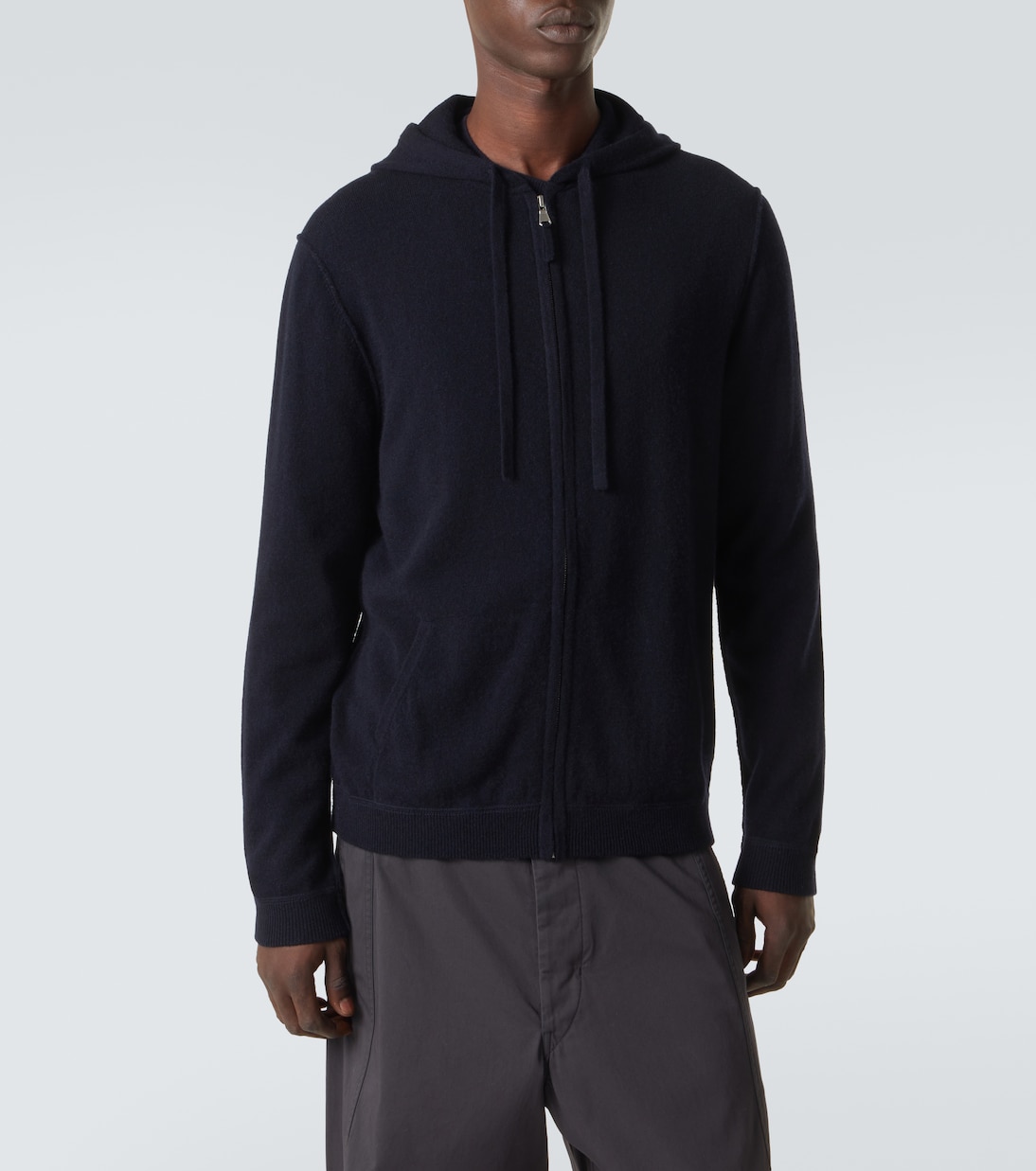 Zip-up wool and cashmere hoodie | Allude