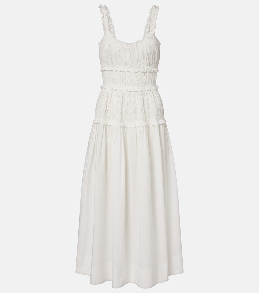 Marianne ruffled cotton poplin midi dress | Dôen