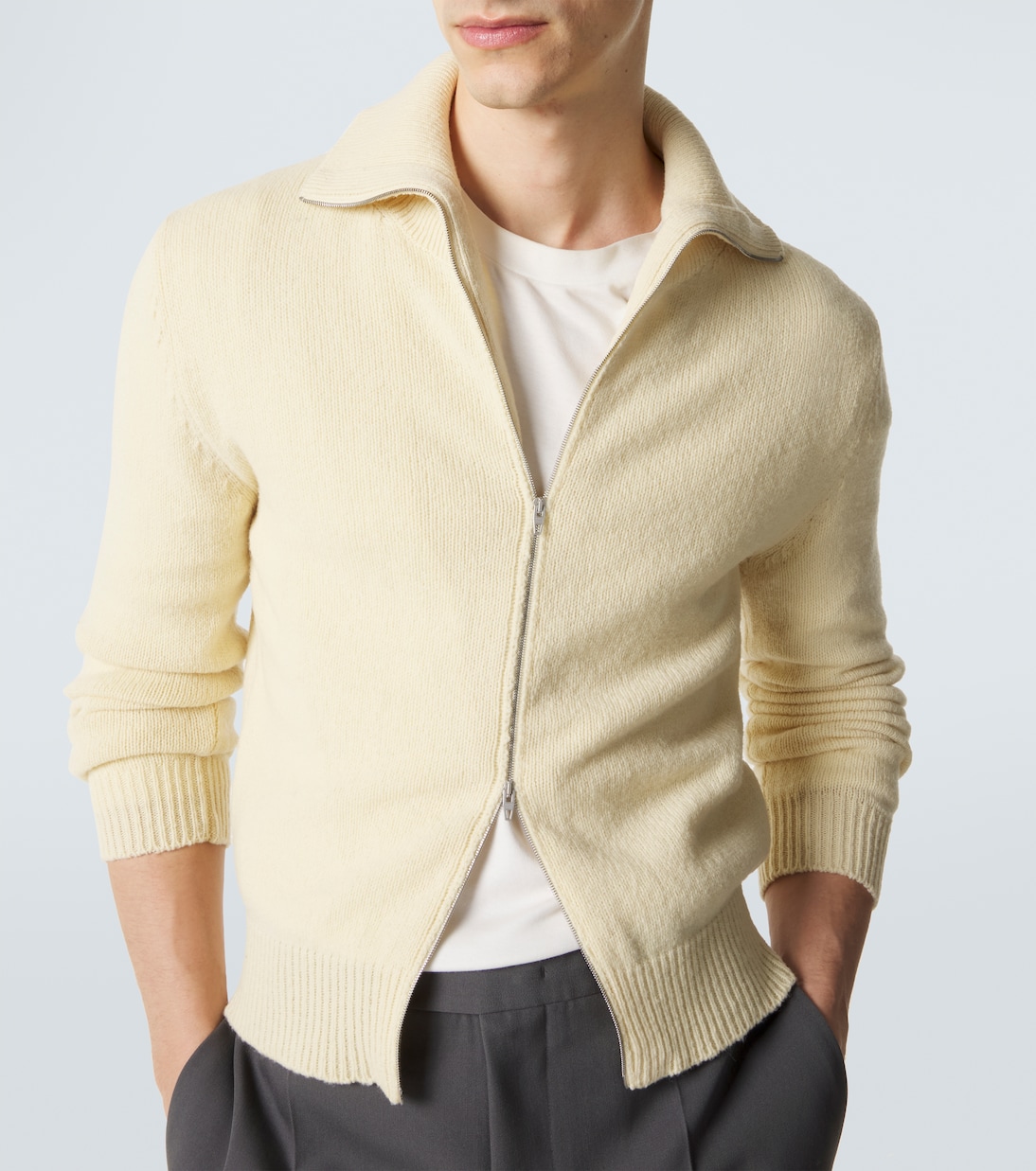 Wool-blend zip-up sweater | Jil Sander