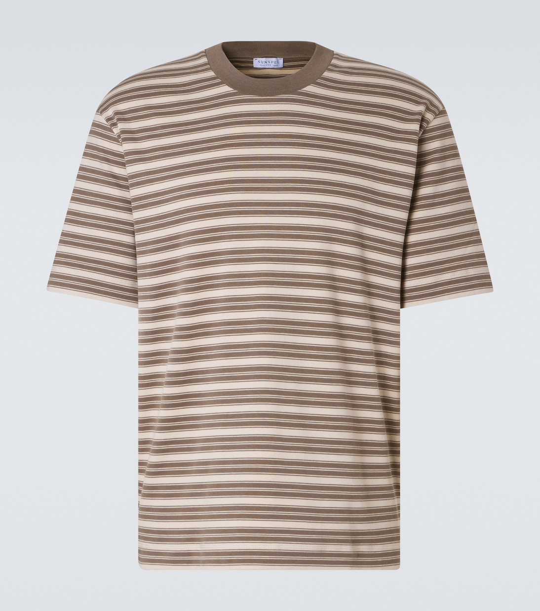Striped cotton jersey T-shirt | Sunspel