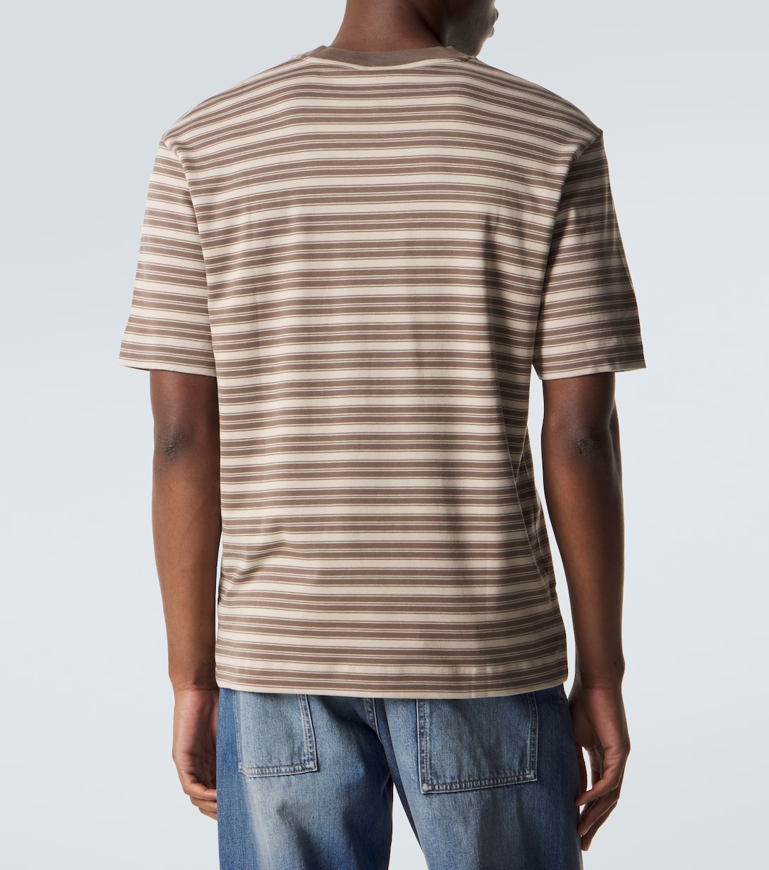 Striped cotton jersey T-shirt | Sunspel