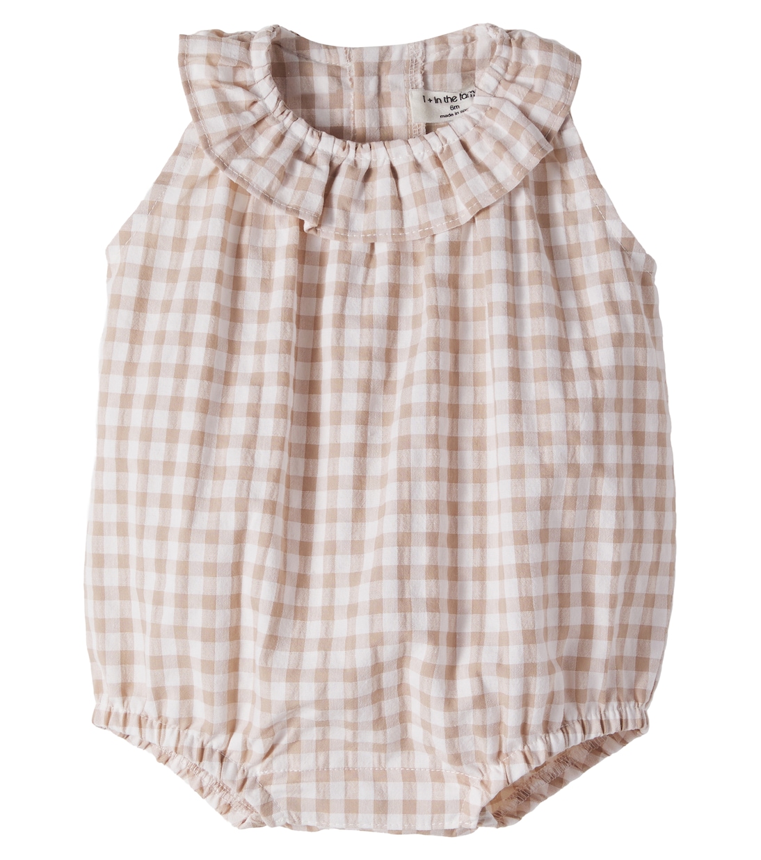 Baby Corfu gingham cotton-blend bodysuit | 1 + in the Family