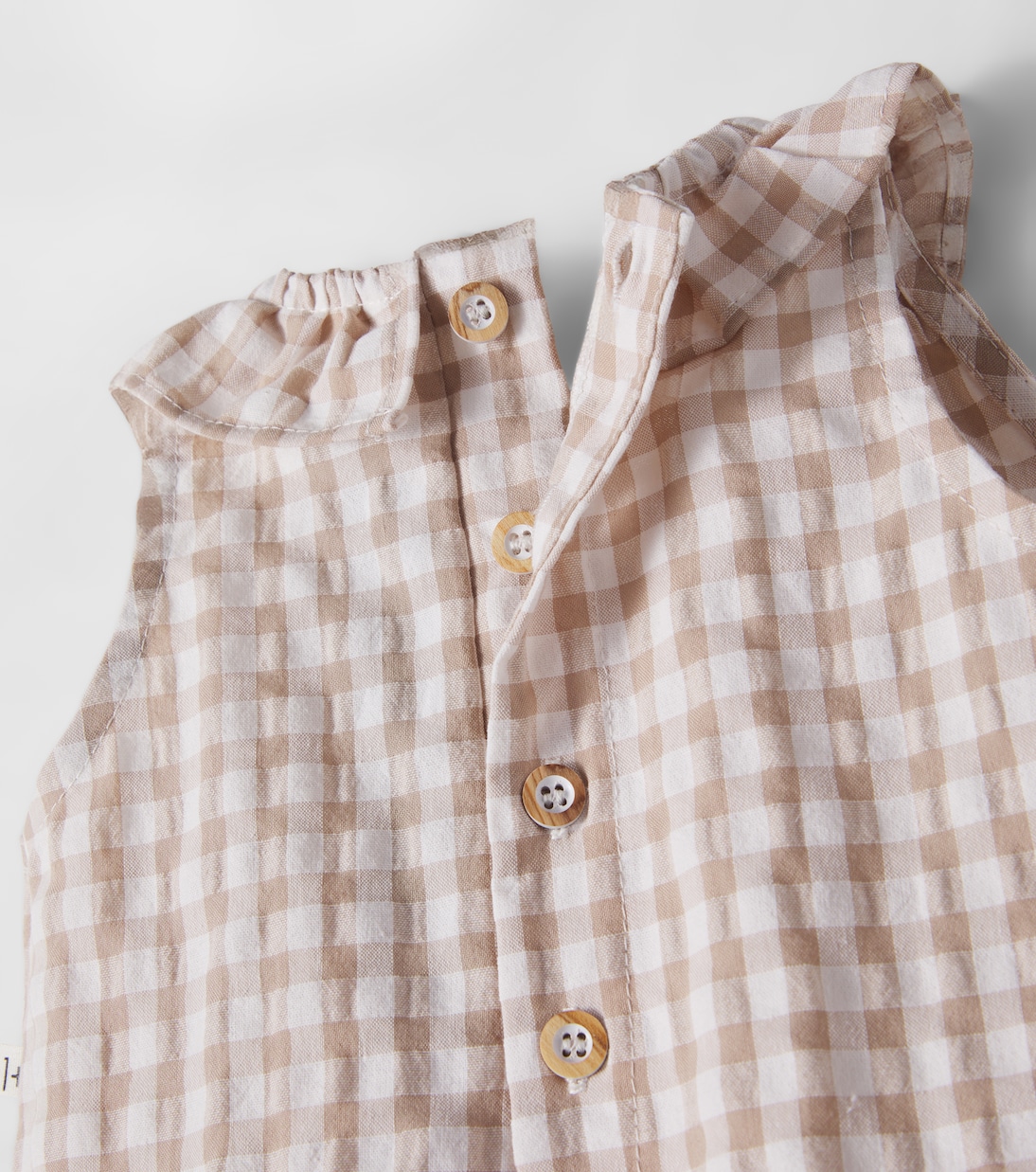 Baby Corfu gingham cotton-blend bodysuit | 1 + in the Family