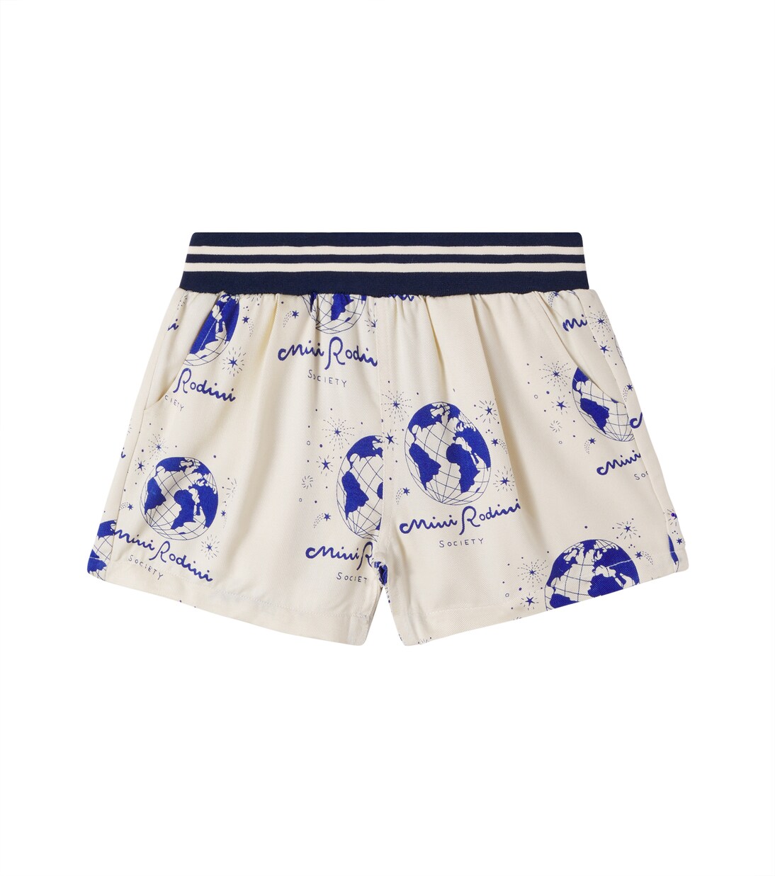 Society printed wide-leg pants | Mini Rodini