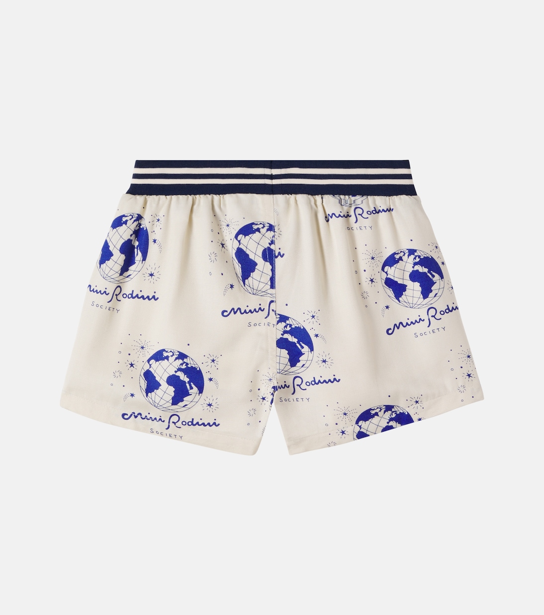 Society printed wide-leg pants | Mini Rodini