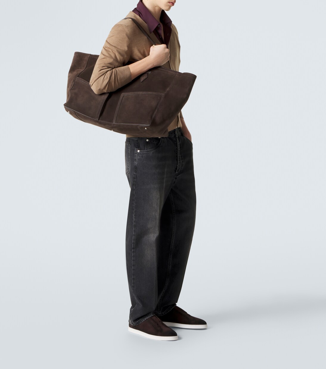 Open suede sneakers | Magnanni