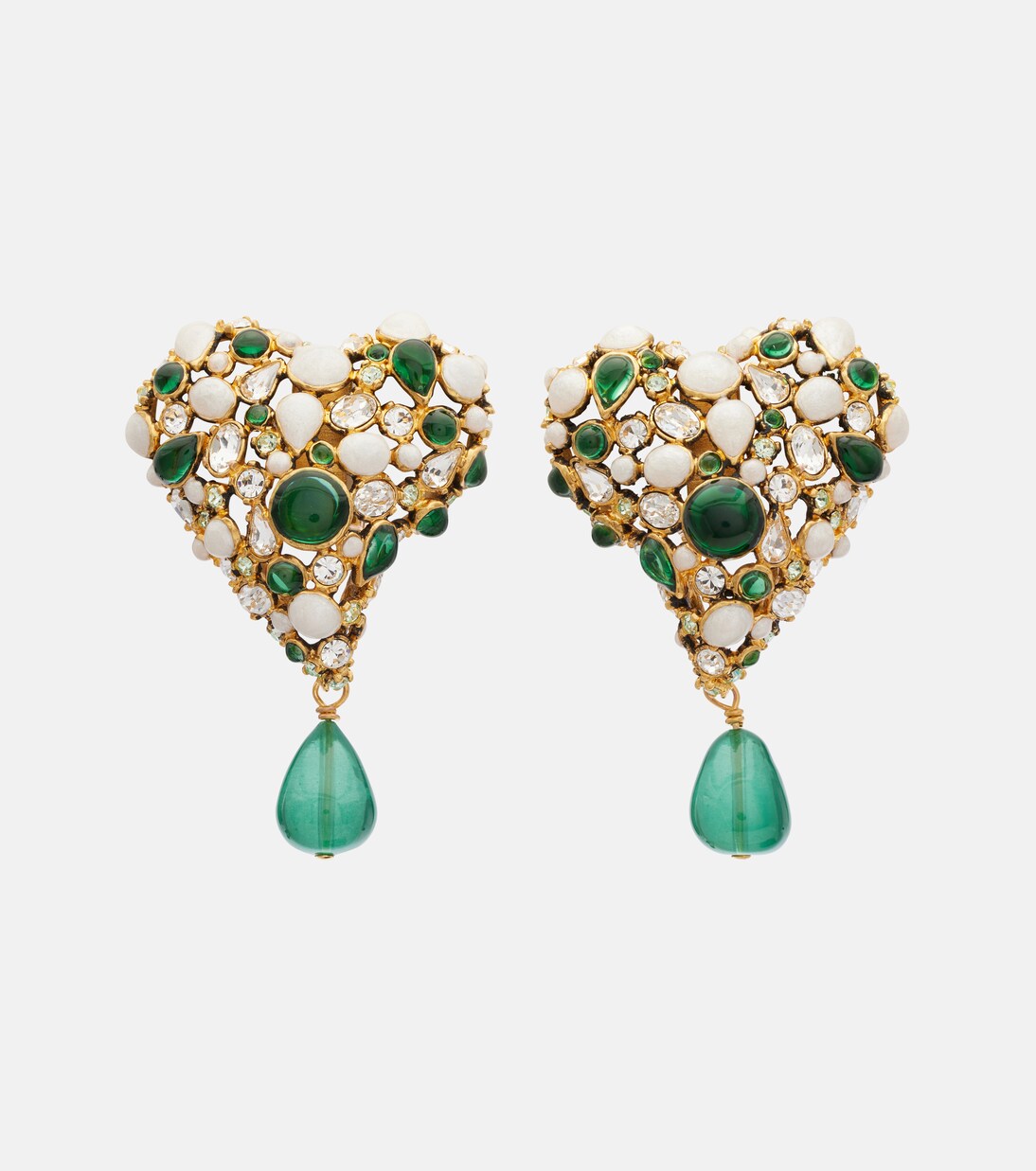 Embellished clip-on earrings | Saint Laurent