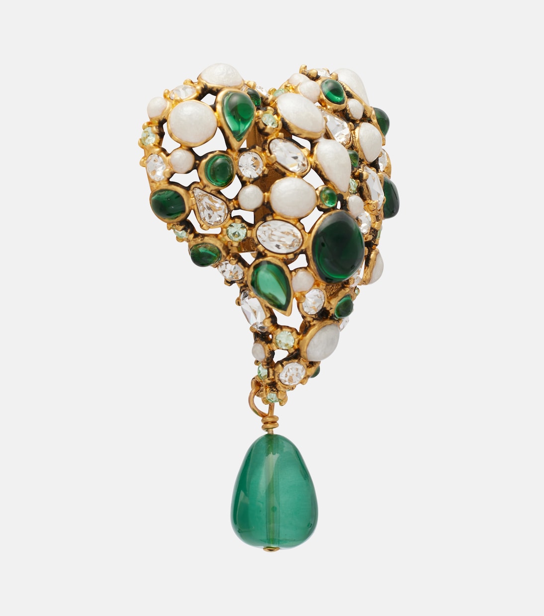 Embellished clip-on earrings | Saint Laurent