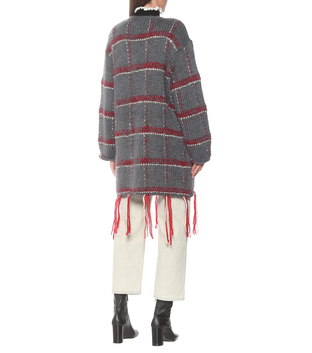 Checked mohair-blend cardigan | Undercover