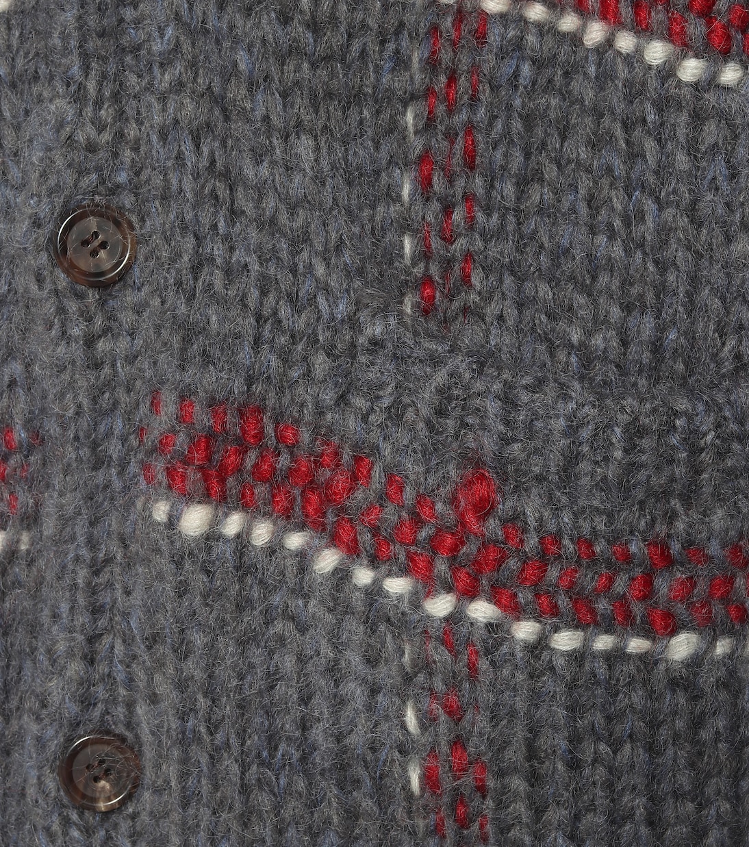 Checked mohair-blend cardigan | Undercover