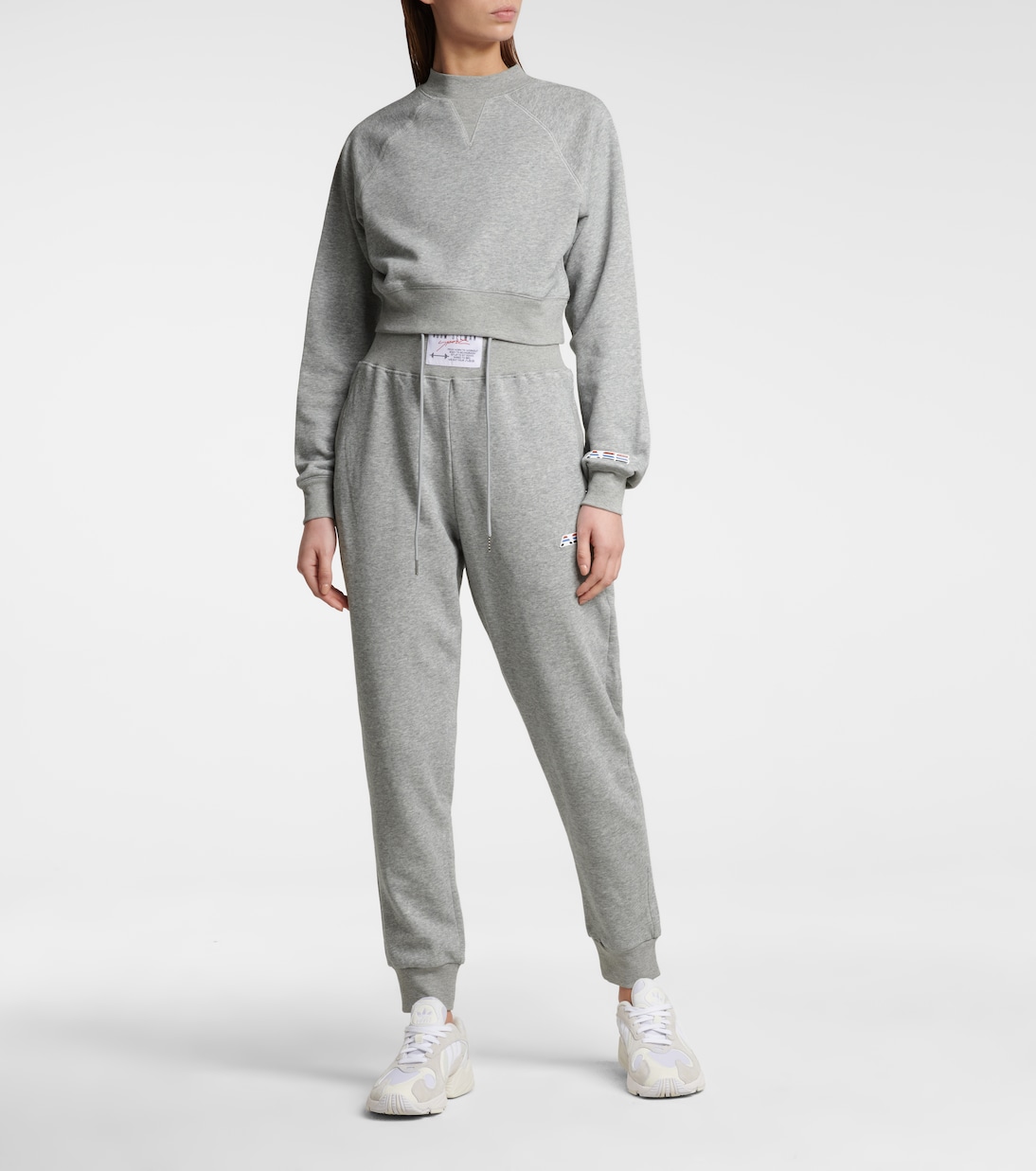 Sweat-shirt raccourci en coton mélangé | Adam Selman Sport