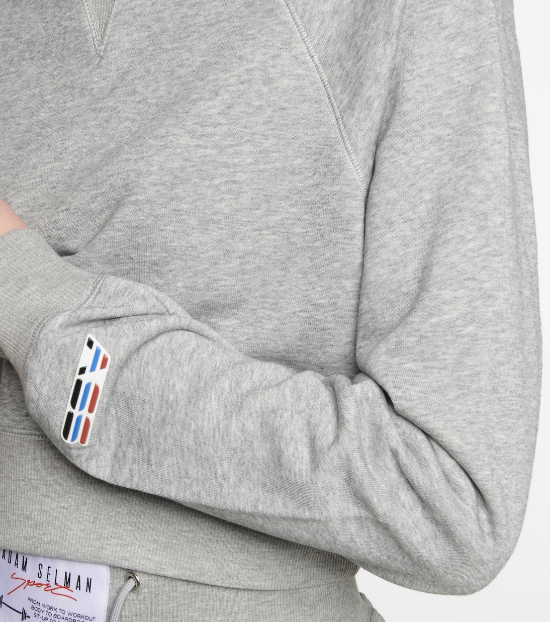 Sweat-shirt raccourci en coton mélangé | Adam Selman Sport