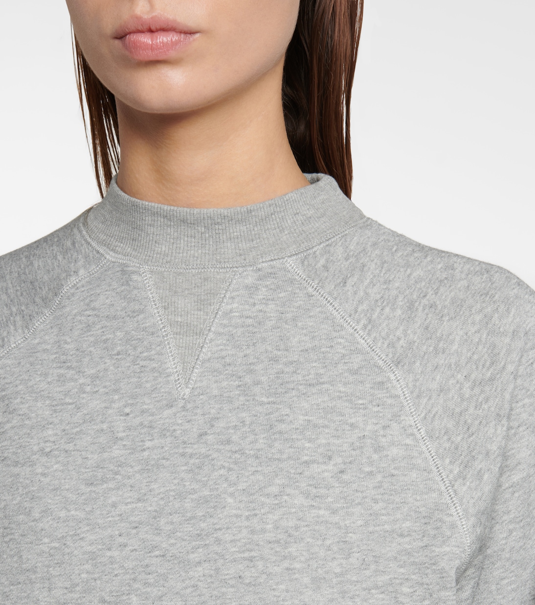 Sweat-shirt raccourci en coton mélangé | Adam Selman Sport