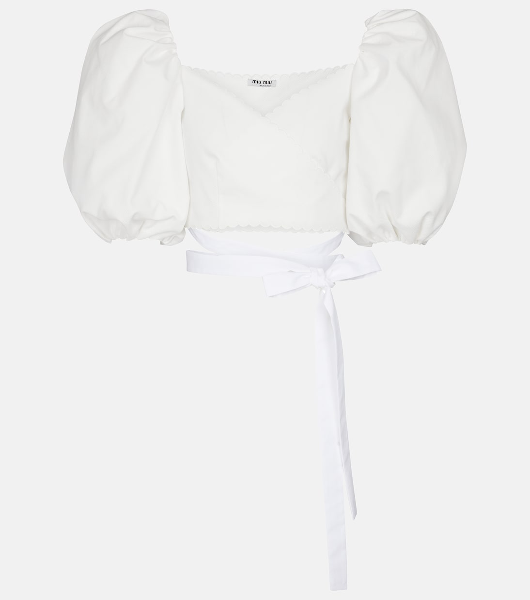 Top cropped in cotone | Miu Miu