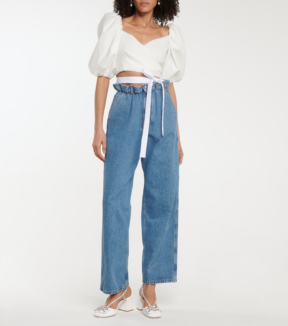 Top cropped in cotone | Miu Miu
