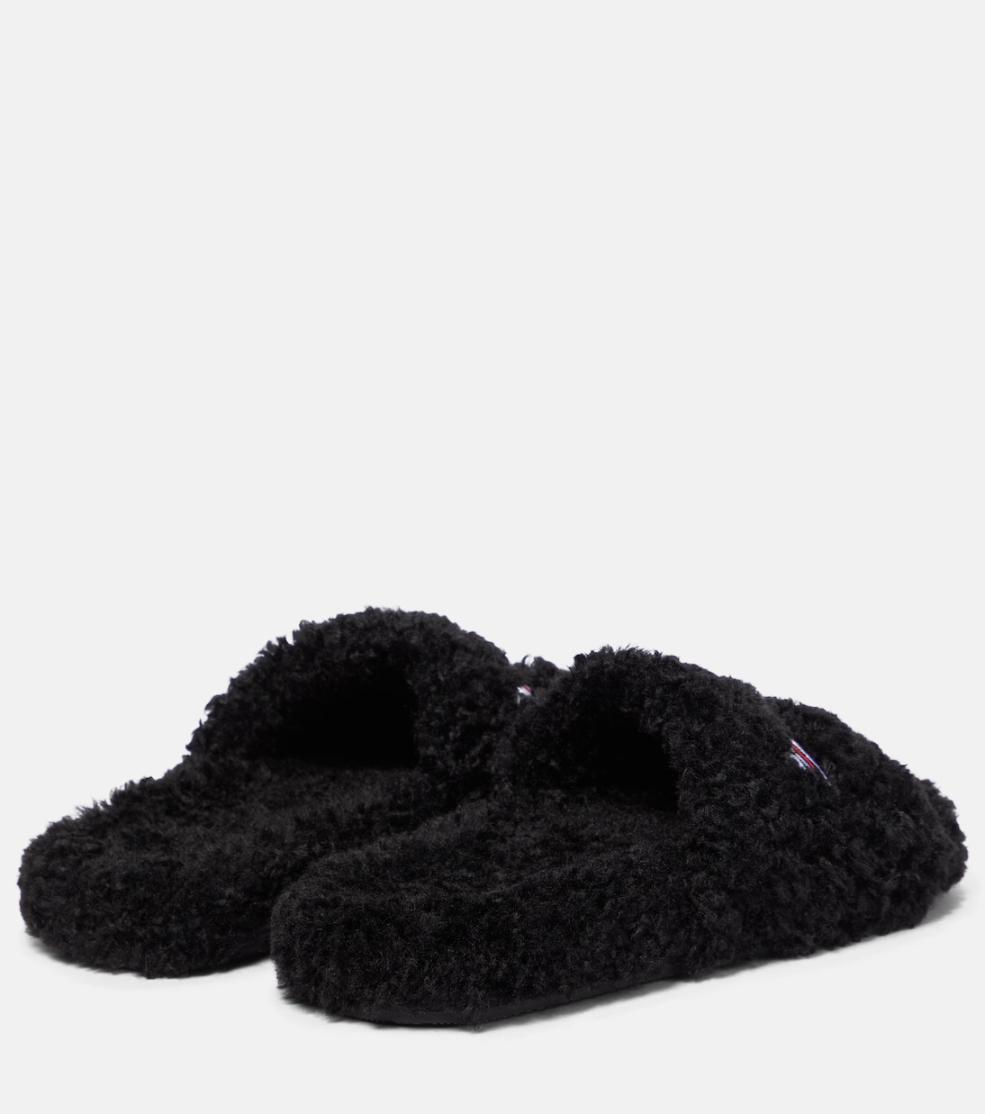 Furry faux shearling slides | Balenciaga