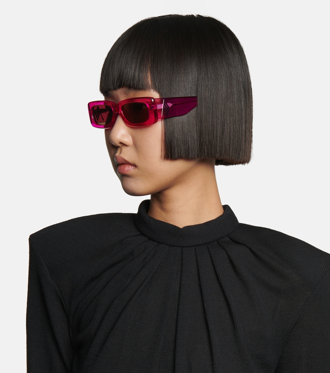 x Linda Farrow Mini Marfa rectangular sunglasses | The Attico