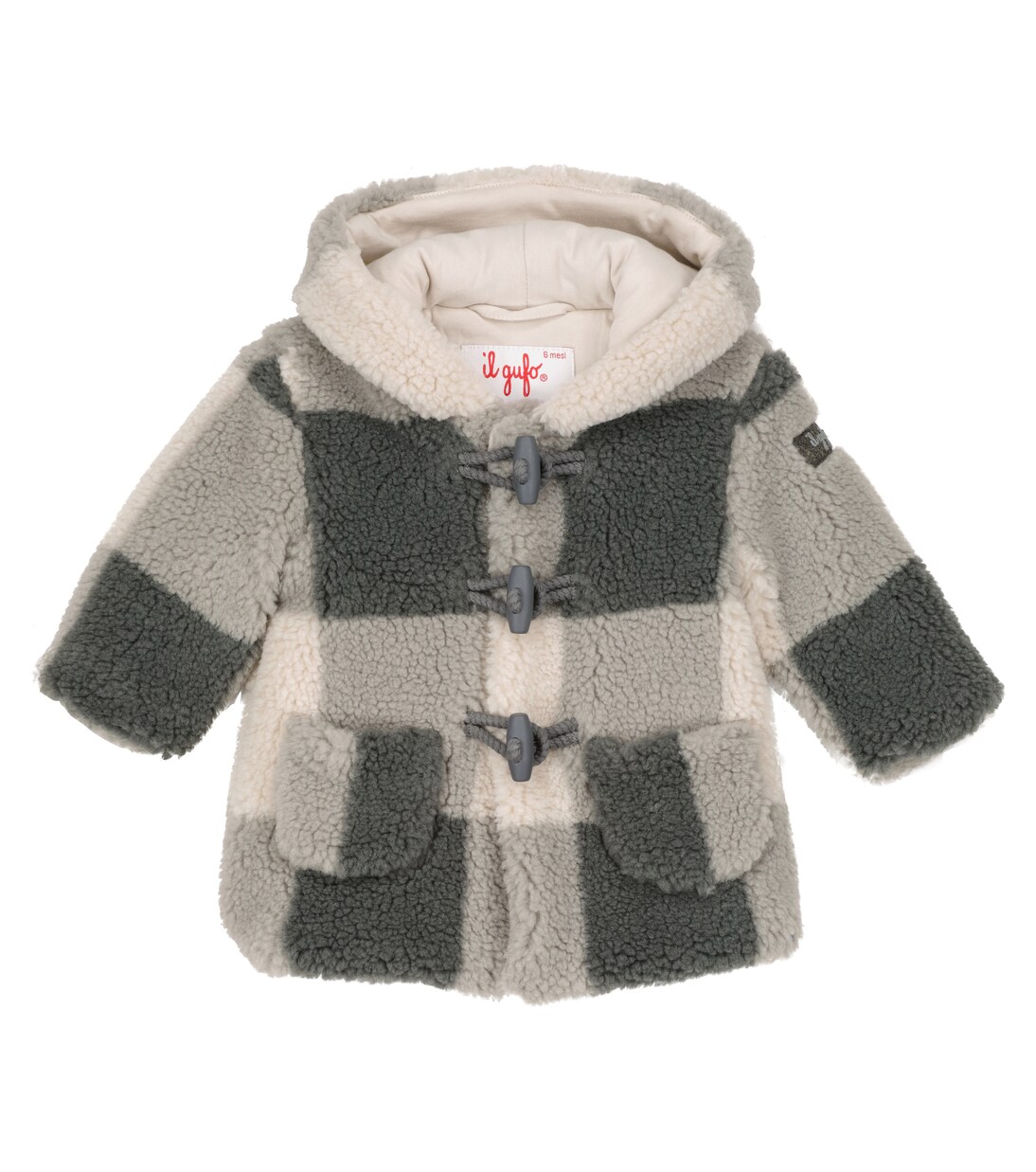 Baby - Cappotto a quadri con cappuccio | Il Gufo