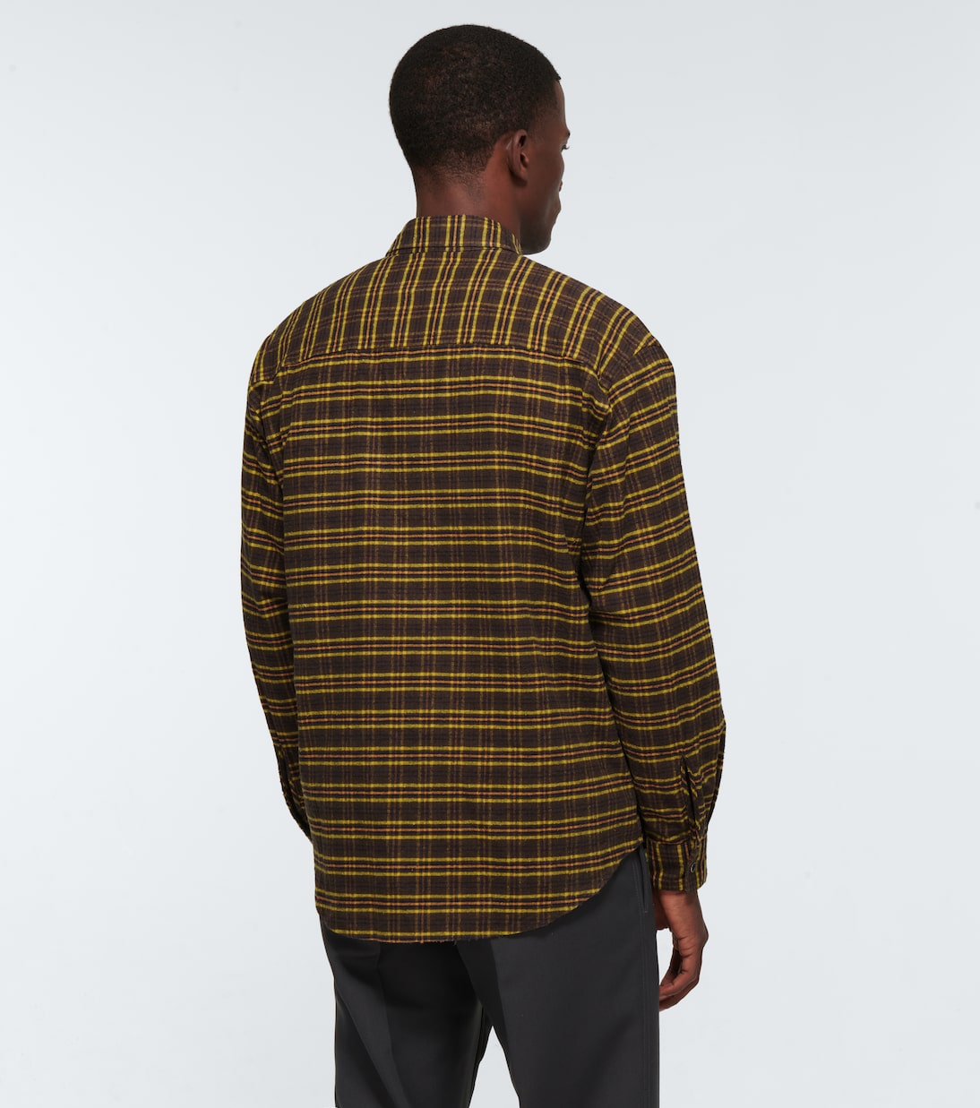 Camicia in cotone e seta a quadri | Auralee