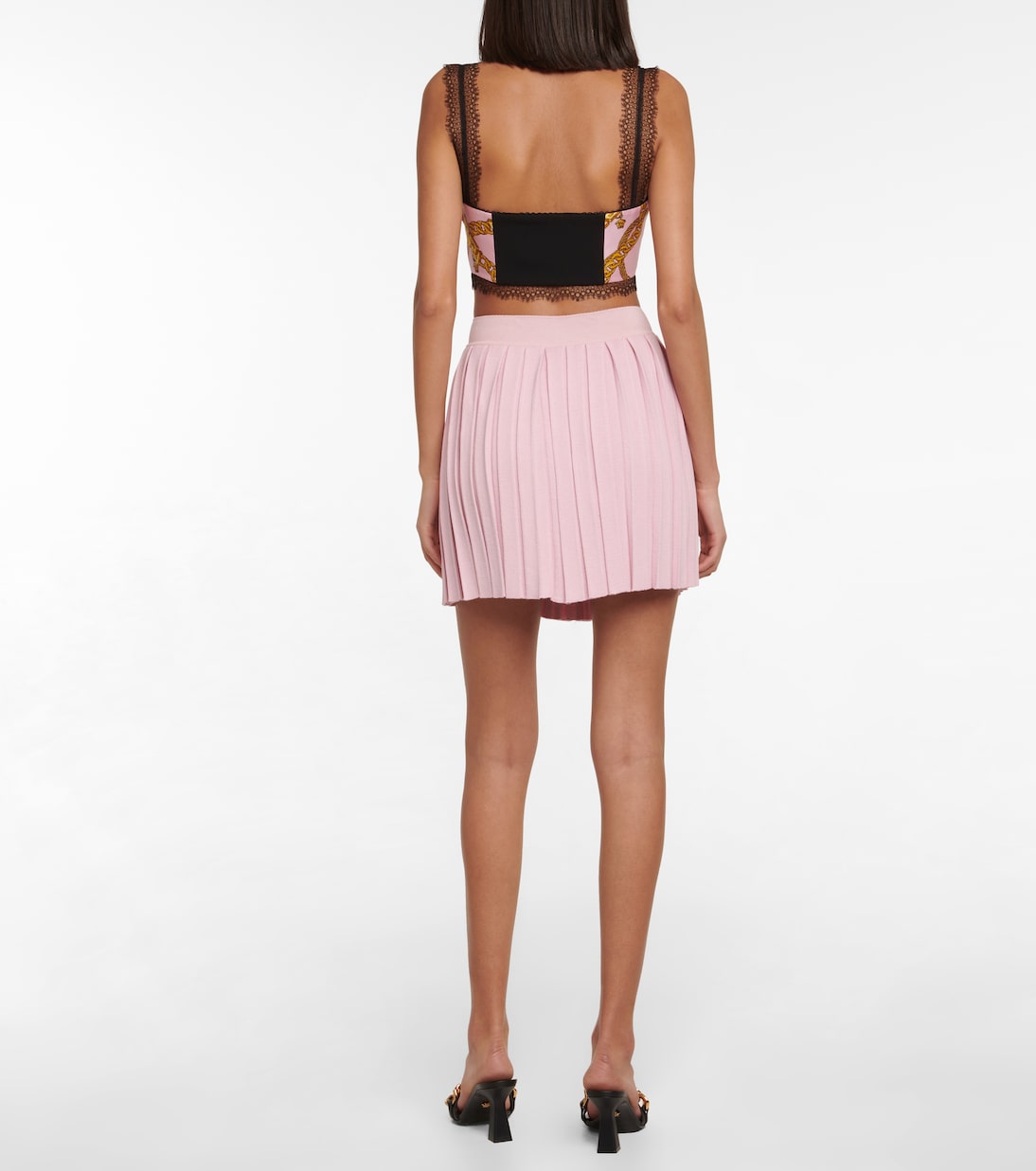 Bralette Chain de seda estampado | Versace