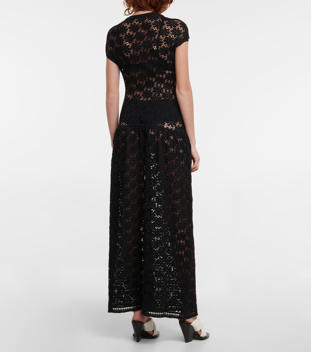 Cotton embroidered midi dress | Jil Sander