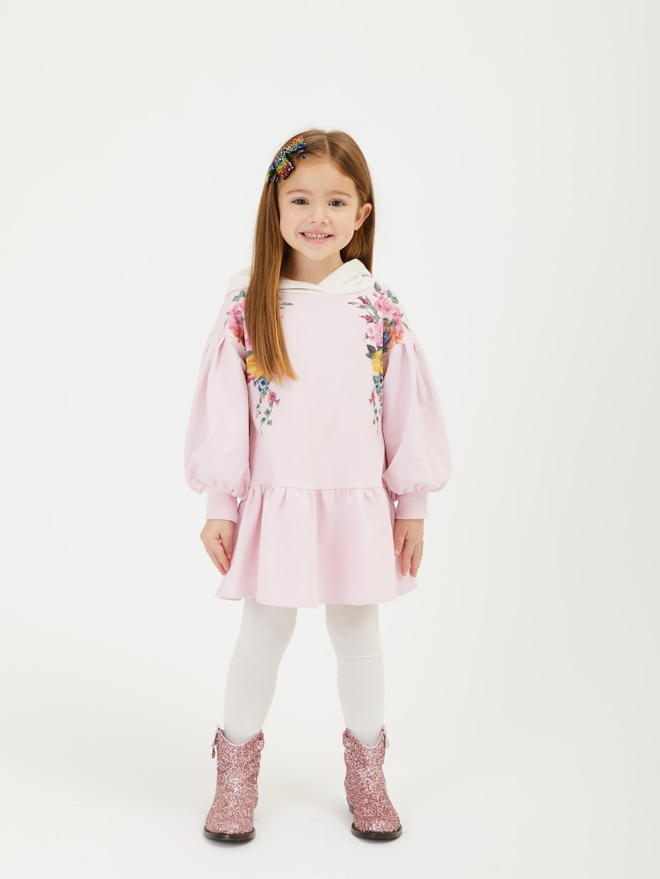 Robe à capuche en coton mélangé | Monnalisa