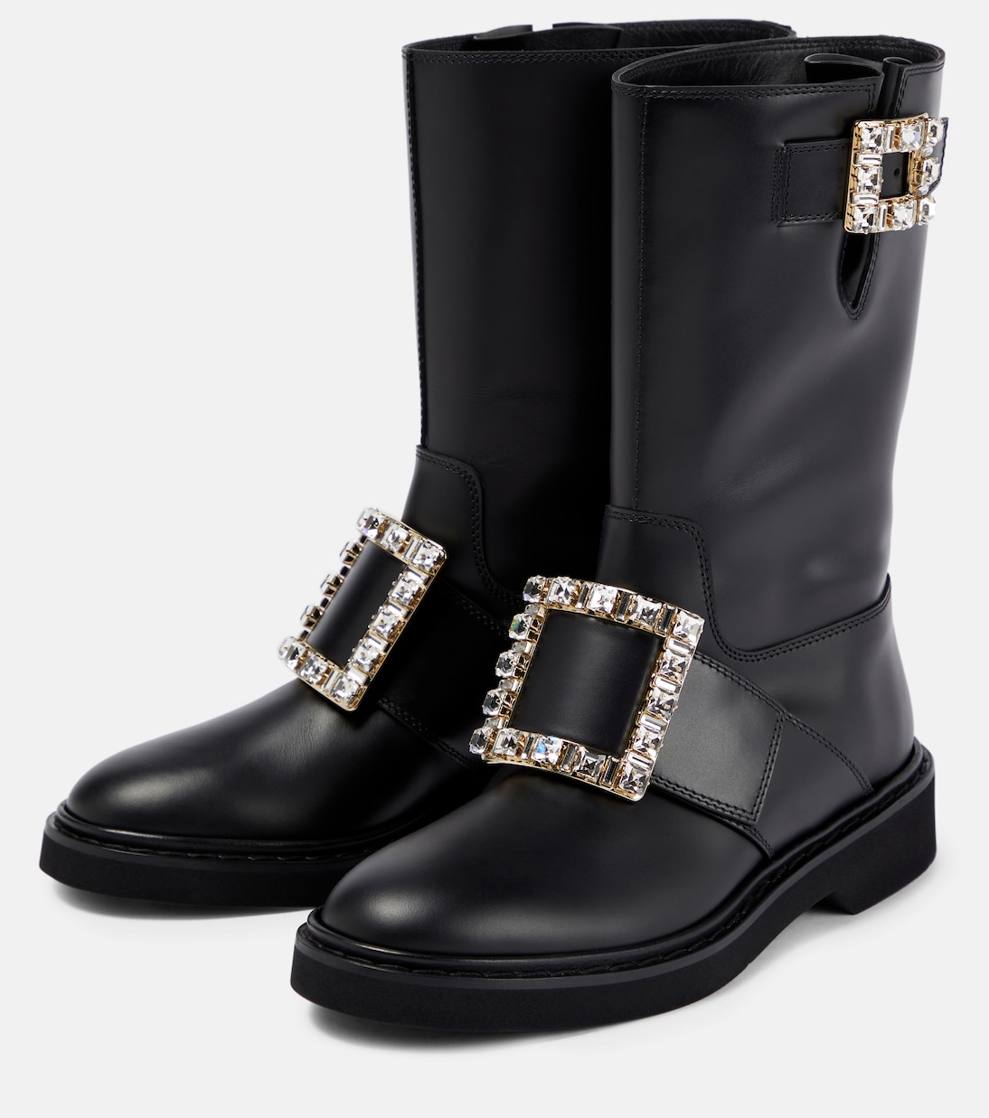 Viv' Rangers Strass leather boots | Roger Vivier