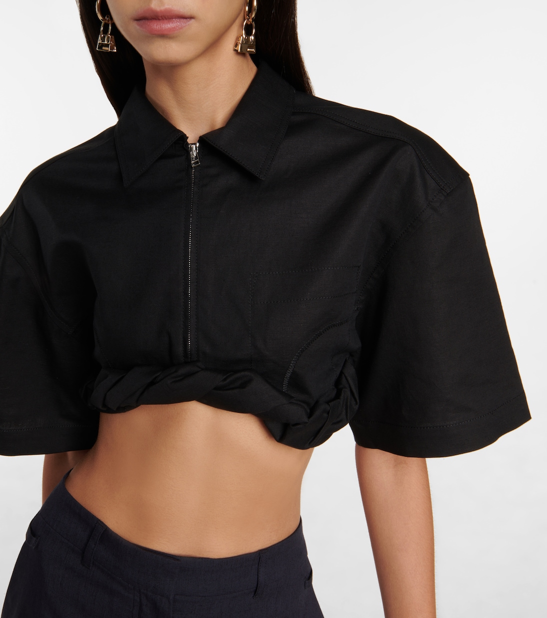 La chemise Silpa cotton and linen top | Jacquemus