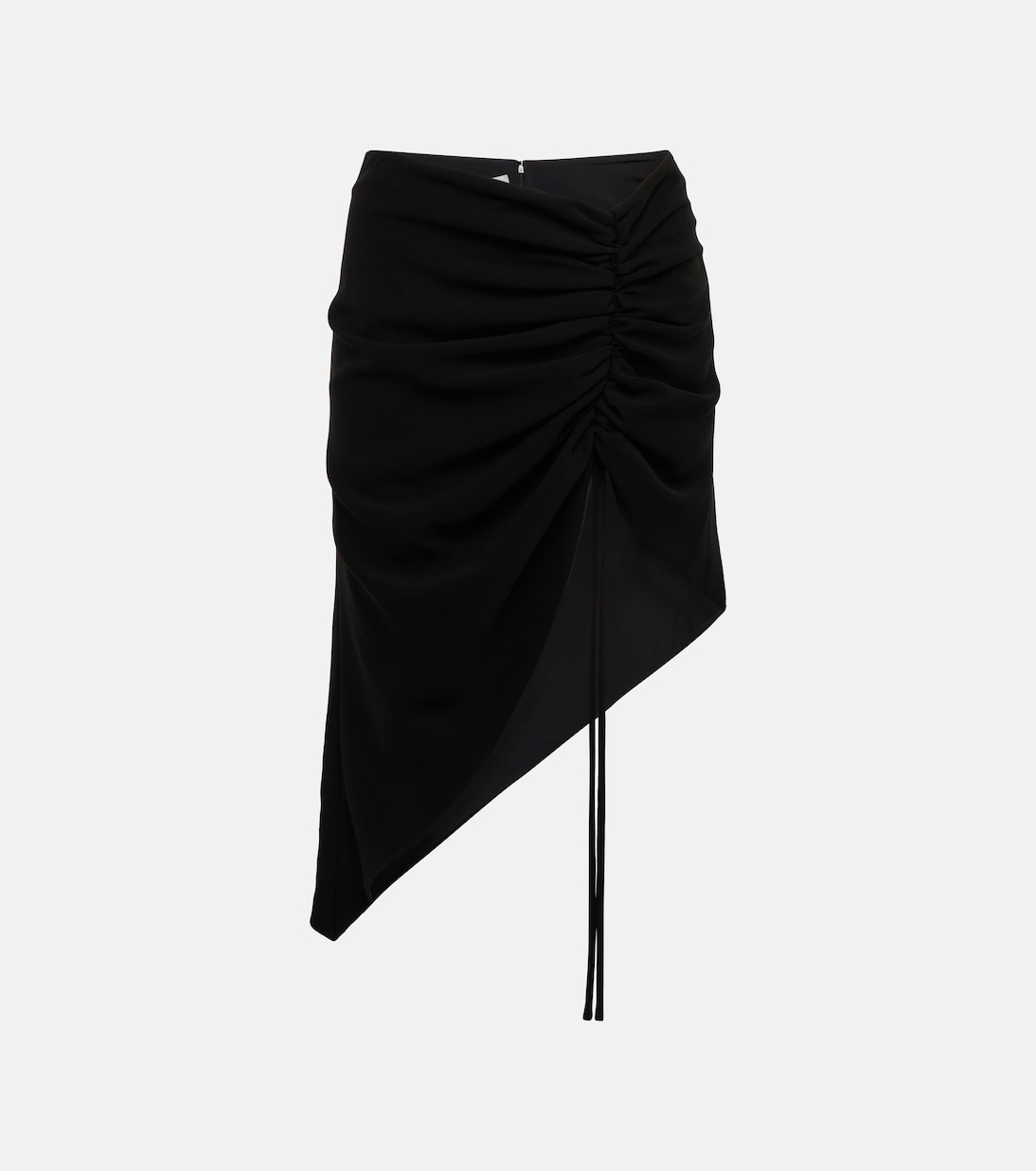 Asymmetric crêpe midi skirt | Mônot