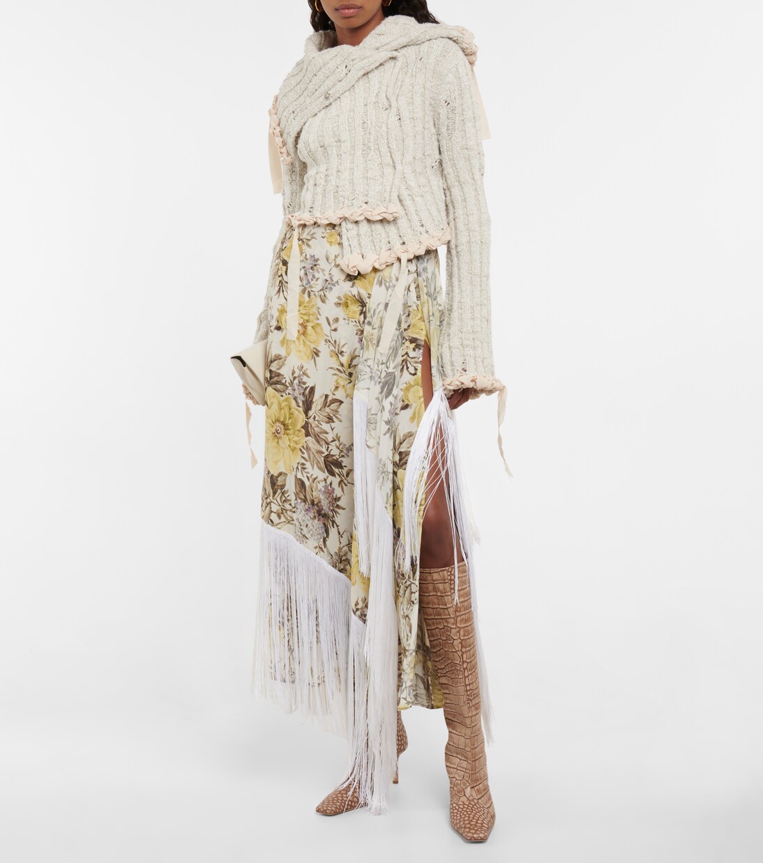 Gonna lunga asimmetrica con stampa | Acne Studios