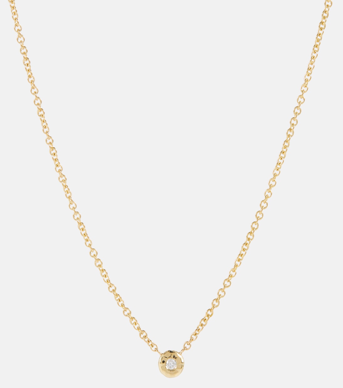 Collana in oro 18kt con gemma incastonata e diamanti, design moderno per giovani - OCTAVIA ELIZABETH