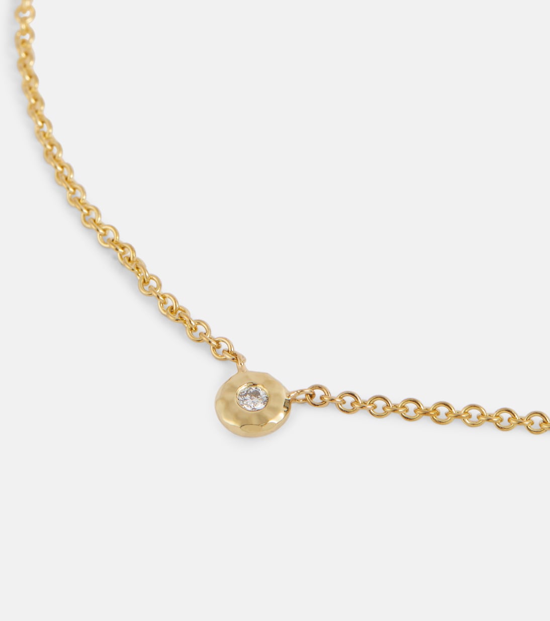 Collana in oro 18kt con gemma incastonata e diamanti, design moderno per giovani - OCTAVIA ELIZABETH