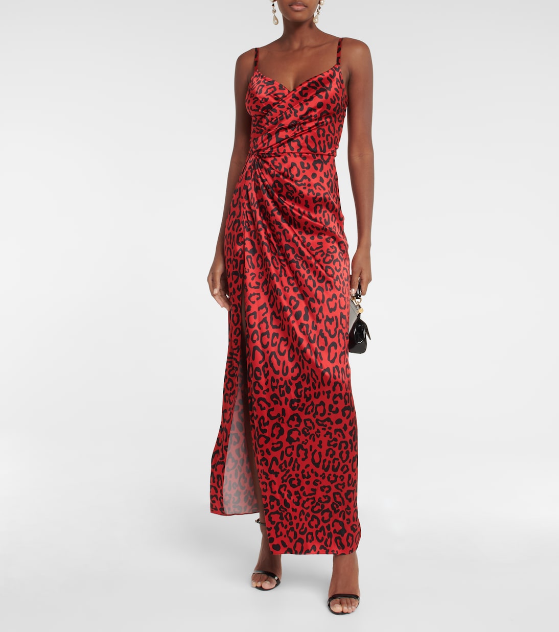Leopard-print silk-blend satin gown | Dolce&Gabbana